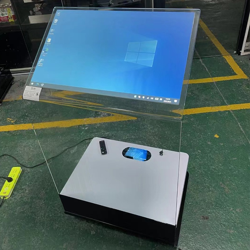 30 ນິ້ວ Transparent Tempered glass Interective Projector Kiosk